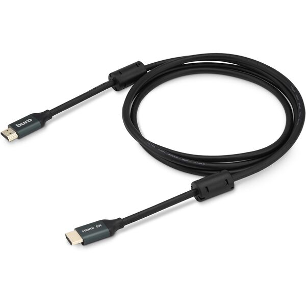 Купить Кабель аудио-видео BURO HDMI (m)/HDMI (m) 3м. феррит.кольца позолоч.конт. черный [BHP-HDMI-2.1-3G], изображение 2 в интернет-магазине Irkshop.ru