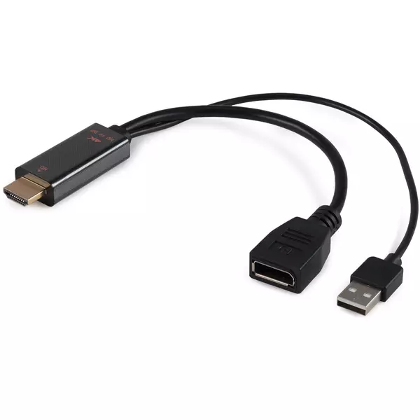 Купить Переходник BURO HDMI (m)/DisplayPort (f) черный [BU-HDMI(M)-DP(F)], изображение 2 в интернет-магазине Irkshop.ru