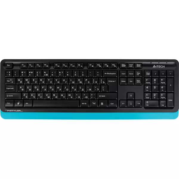 Купить Клавиатура + мышь A4-Tech Fstyler FG1010 BLUE клав:черный/синий мышь:черный/синий USB беспроводная Multimedia, изображение 2 в интернет-магазине Irkshop.ru