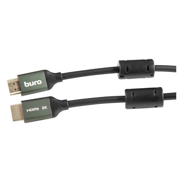 Купить Кабель аудио-видео BURO HDMI (m)/HDMI (m) 1м. феррит.кольца позолоч.конт. черный [BHP-HDMI-2.1-1G] в интернет-магазине Irkshop.ru