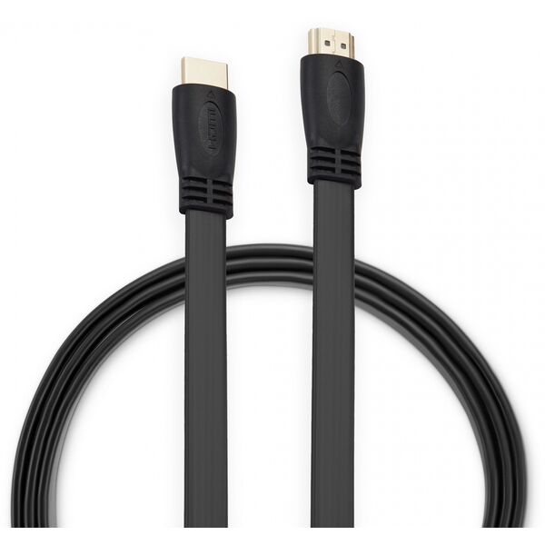 Купить Кабель аудио-видео BURO HDMI 1.4 Flat HDMI (m)/HDMI (m) 2м. черный [BHP HDMI 2], изображение 3 в интернет-магазине Irkshop.ru