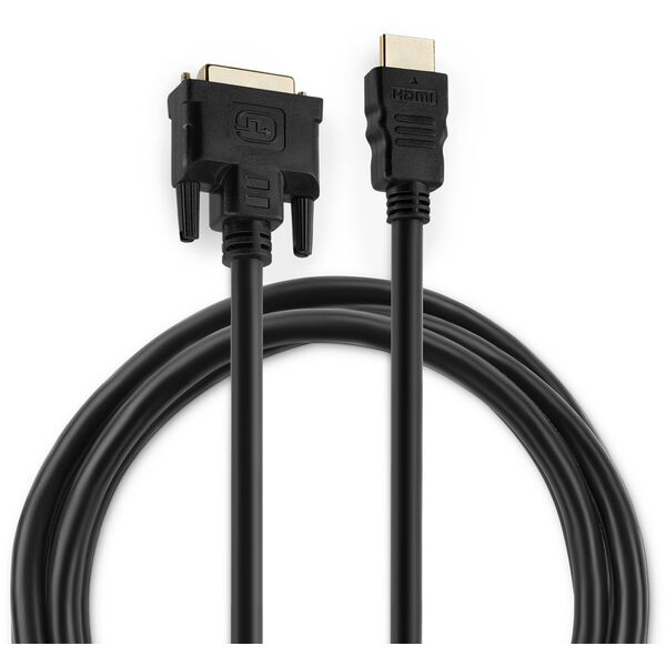 Купить Кабель аудио-видео BURO HDMI (m)/DVI-D (Dual Link) (m) 1.8м. позолоч.конт. черный [BHP RET HDMI_DVI18], изображение 2 в интернет-магазине Irkshop.ru