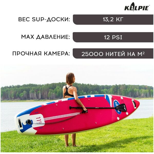 SUP-серфинг: SUP доска надувная KELPIE TOURING 11.5" 347х80х15 см фотографии