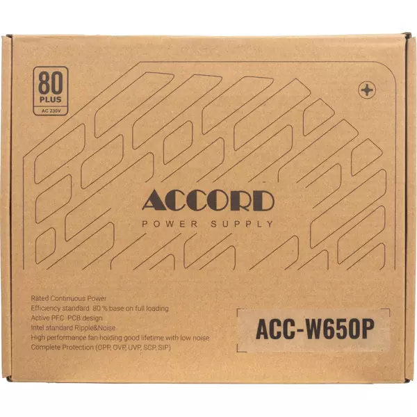 Купить Блок питания Accord ACC-W650P ATX 650W 80 PLUS WHITE (20+4pin) 120mm fan 6xSATA RTL, изображение 12 в интернет-магазине Irkshop.ru