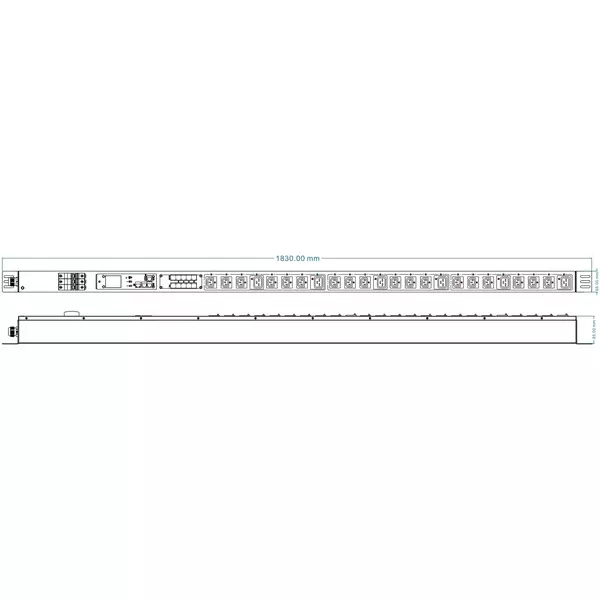 Купить Блок распределения питания PowerCom PDU-32AVMS24-18C3-6C9-3P верт.размещ. 18xC13 6xC19 с сетевым мониторингом 3x32A EN 60309 2м, изображение 14 в интернет-магазине Irkshop.ru