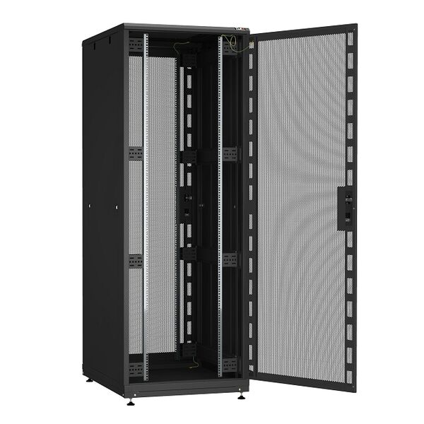 Купить Напольный шкаф TLK TFR-428010-PMPM-R-BK 19", 42U, перфорированные двери, Ш800хВ2010хГ1000мм, в разобранном виде, черный в интернет-магазине Irkshop.ru