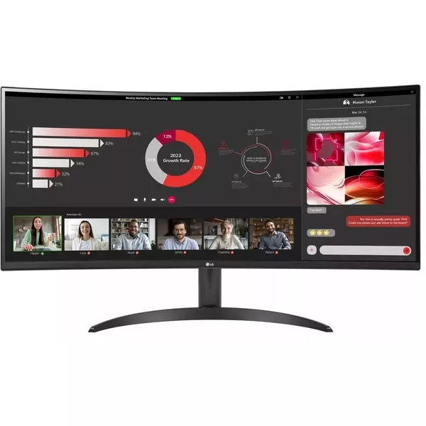 Купить Монитор LG UltraWide 34WR50QK-B 34" VA LED 21:9 HDMI матовая 300cd 178гр/178гр 3440x1440 100Hz DP WQ 5.9кг черный [34WR50QK-B.ARUZ], изображение 3 в интернет-магазине Irkshop.ru