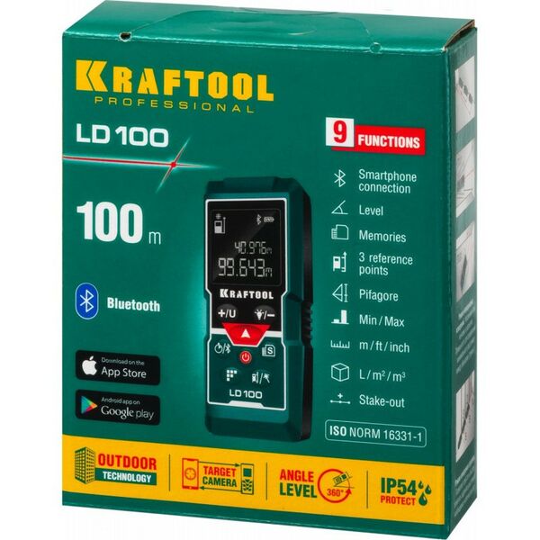 Лазерный дальномер KRAFTOOL LD-100 5 см - 100 м [34765] фотографии