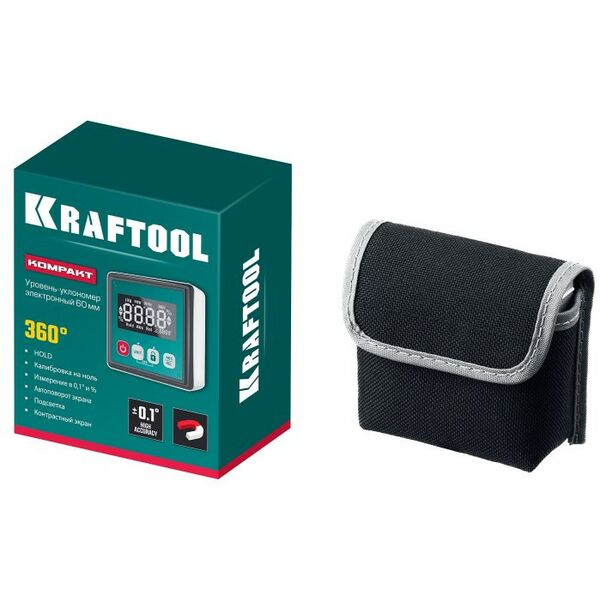 Уровень-уклономер электронный KRAFTOOL KOMPAKT 4 х 90 С точность 0.1 [34687] фотографии