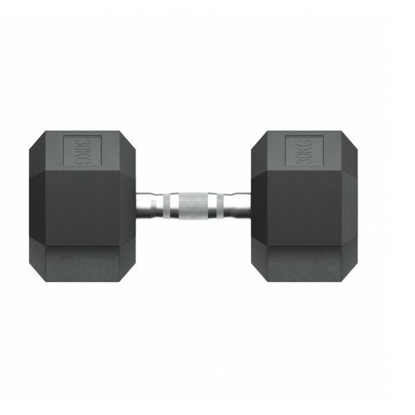 Гантель гексагональная UNIX Fit 30 кг обрезиненная фотографии
