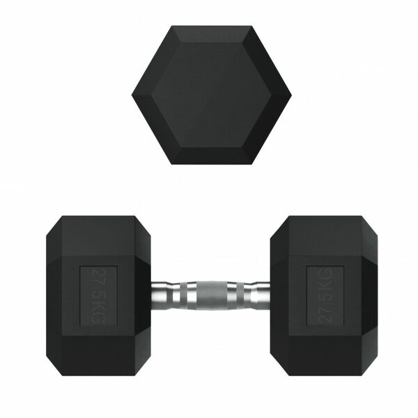 Гантель гексагональная UNIX Fit 27.5 кг обрезиненная фотографии