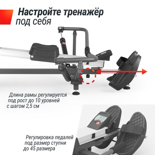 Гребной тренажер UNIX Fit 320G гидравлический фотографии