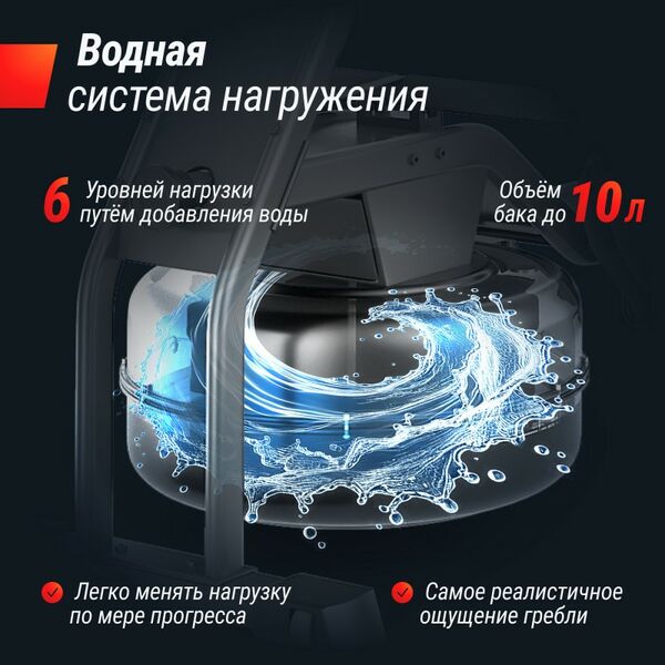 Гребной тренажер UNIX Fit Water Rower 340 фотографии