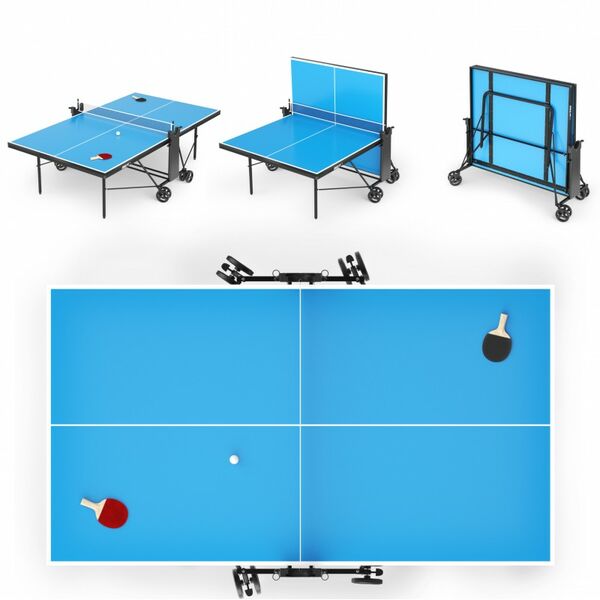 Теннисный стол UNIX line Compact indoor 18mm MDF (Blue) фотографии