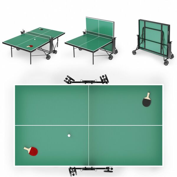 Теннисный стол UNIX line Compact indoor 18mm MDF (Green) фотографии