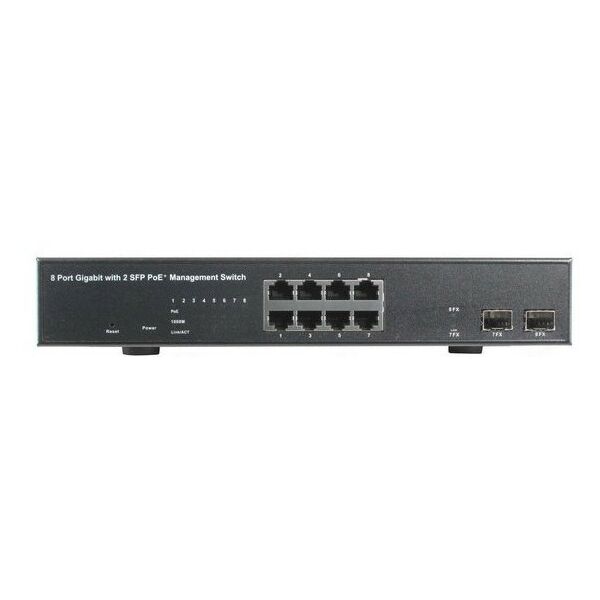 Коммутаторы, маршрутизаторы, межсетевые экраны: Коммутатор MultiCo EW-P5082IW 8UTP 10/100/1000Mbps  PoE +2Combo 1000BASE-T/SFP фотографии
