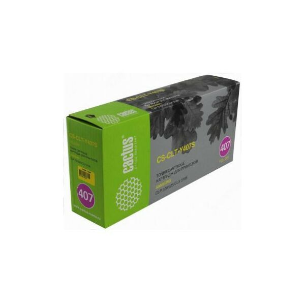 Для Samsung (совместимые): Картридж Cactus CS-CLT-Y407S Yellow для  Samsung CLP-320/325, CLX-3185 фотографии