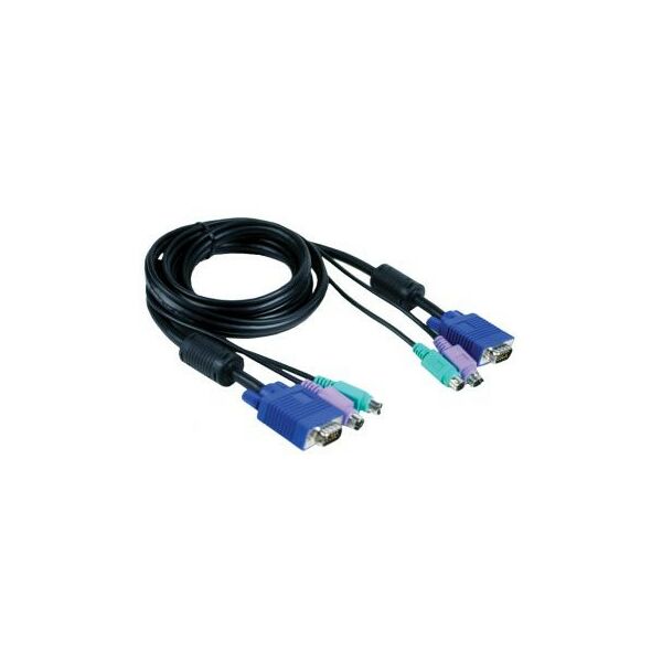 KVM-переключатели: Набор кабелей D-link DKVM-CB3 PS/2+PS/2+VGA15M, 3м фотографии