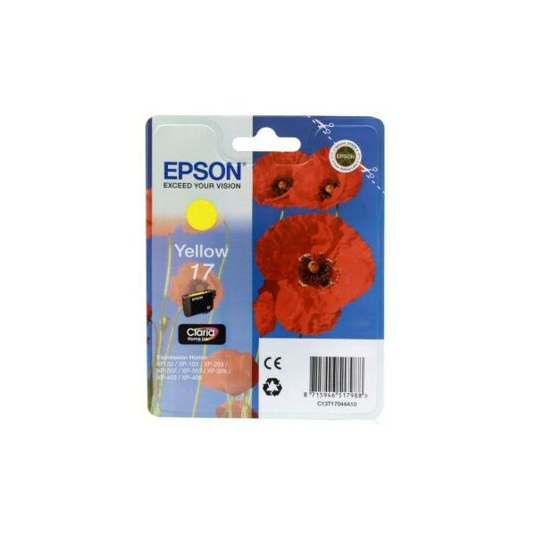 Для Epson (оригинал): Картридж Epson 17 Yellow для Epson Expression Home XP-33/103/203/207/303/306/403/406 [C13T17044A10] фотографии