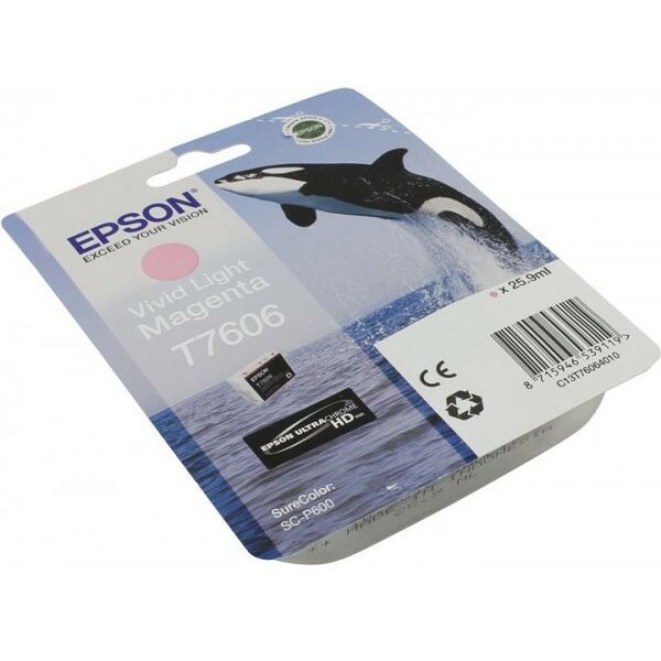 Для Epson (оригинал):  Epson T7606 Vivid Light Magenta для Epson  SureColor SC-P600 [C13T76064010] фотографии