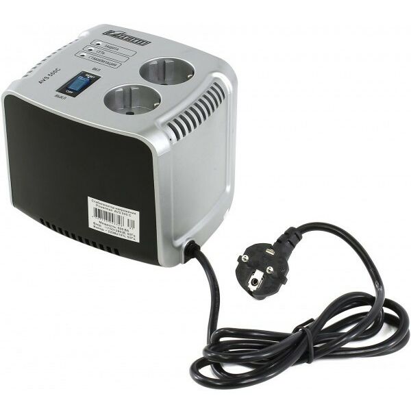 Стабилизаторы напряжения: Стабилизатор PowerMAN AVS 500C вх.150-280V, вых.220V± 10%, 500VA, 2 розетки Euro фотографии