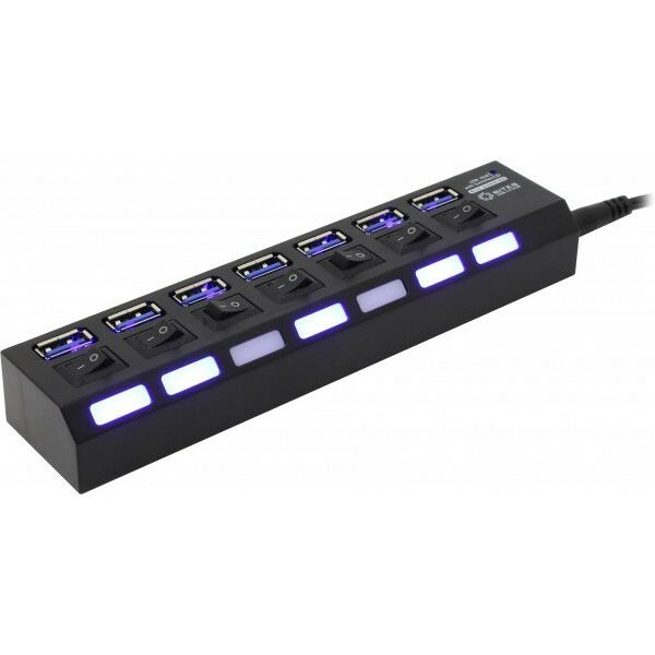 USB концентраторы (USB hub): USB концентратор 5bites HB37-303PBK 7-port USB3.0 Hub + б.п. фотографии