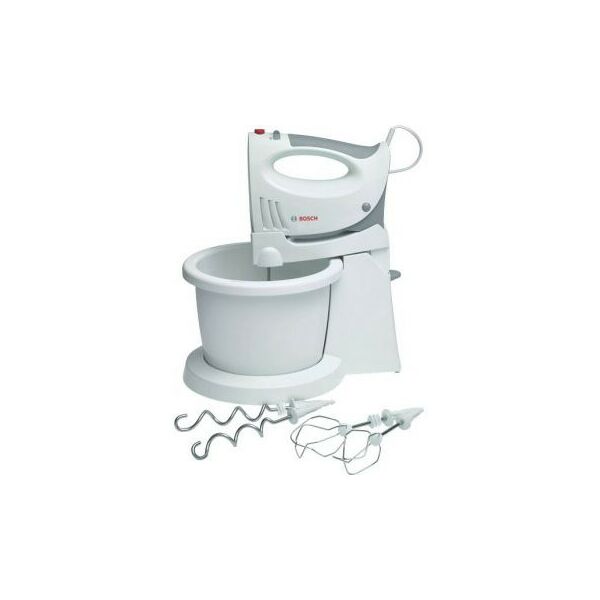 Миксеры: Миксер BOSCH MFQ 3555 350 Вт, 5 скоростей импульсный режим, чаша на 1.5 кг теста, 2 венчика, 2 крюка для теста фотографии