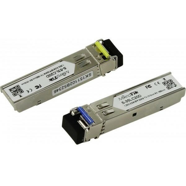Медиаконвертеры и модули: Комплект из двух SFP модулей Mikrotik S-3553LC20D+S53LC20D SFP Simplex, LC, SM фотографии