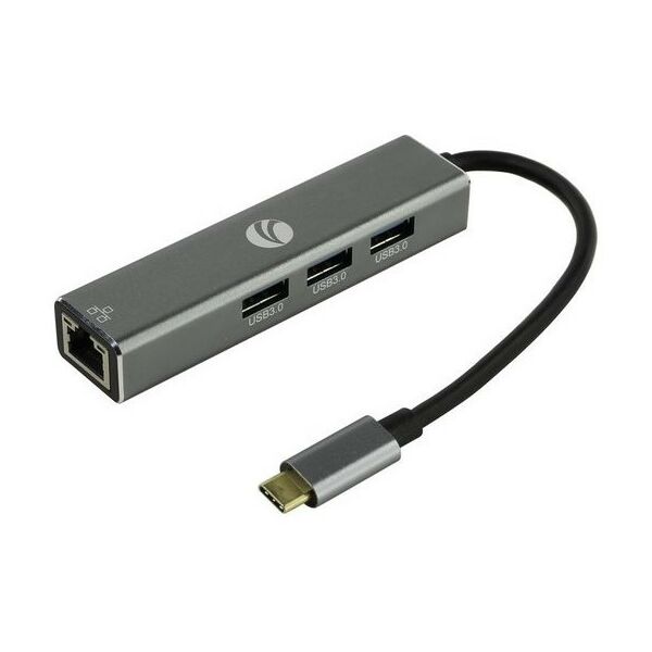 USB концентраторы (USB hub): Разветвитель VCOM DH311A USB3.1 Hub 3 port, LAN, подкл. USB-C фотографии