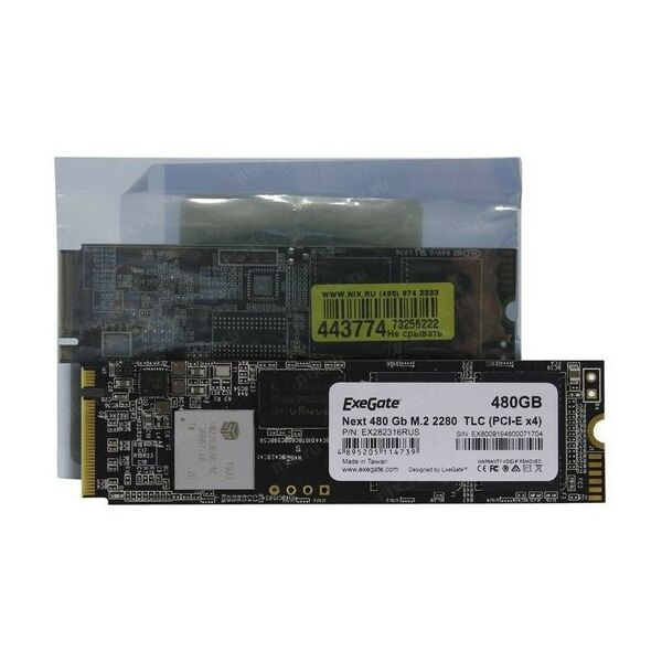 SSD-накопители: Накопитель Exegate 480 Gb Next M.2 2280 M 3D TLC OEM [EX282316RUS] фотографии