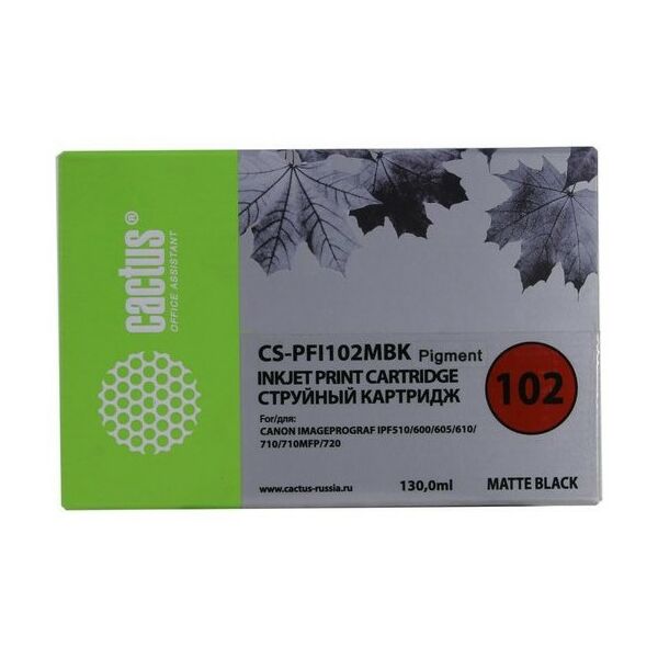 Для Canon (совместимые): Картридж Cactus CS-PFI102MBK Matte Black для Canon iPF500/600/605/610/710/720 фотографии