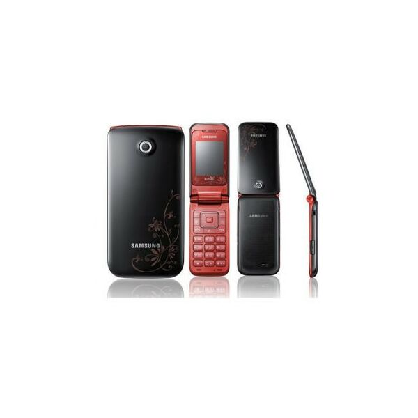 Сотовые телефоны GSM: Сотовый телефон Samsung GT-E2530 La Fleur Scarlet Red QuadBand, раскладушка, LCD160x128@256K + 96x96@mono, GPRS+BT, microSD, MP3, FM фотографии