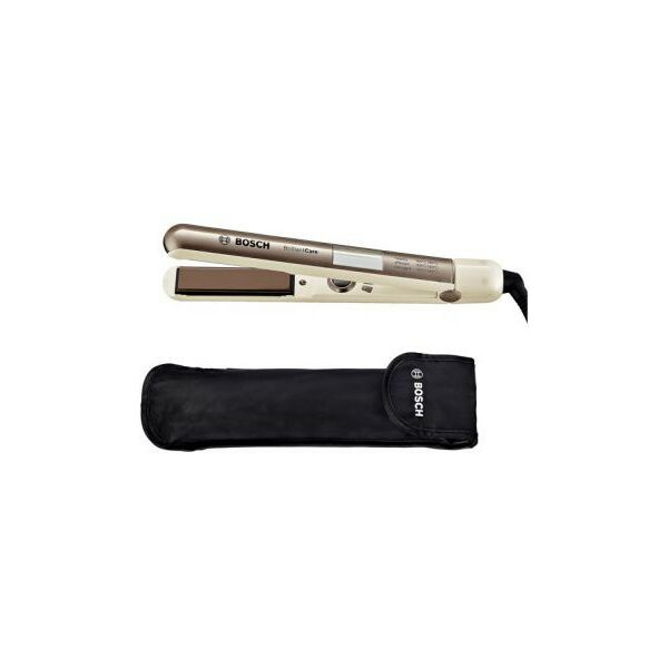 Фены, щипцы, щетки: Выпрямитель волос BOSCH PHS 5190 Brilliant Care Hair Type мощность 39 Вт, LCD дисплей, нагревательные пластины с покрытием Titanium фотографии