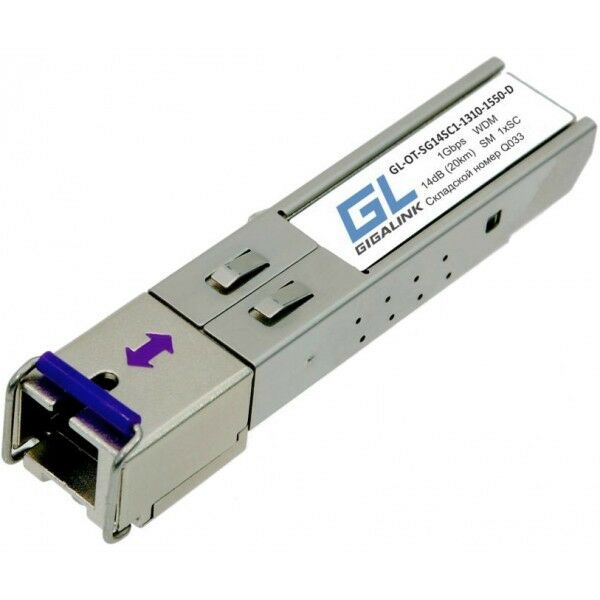Медиаконвертеры и модули: Модуль Gigalink GL-OT-SG14SC1-1550-1310-D SFP, WDM, 1Гбит/c, одно волокно SM, SC, Tx:1550/Rx:1310 нм,DDM, 14 дБ (до 20 км) (GL-30RSC-D) фотографии