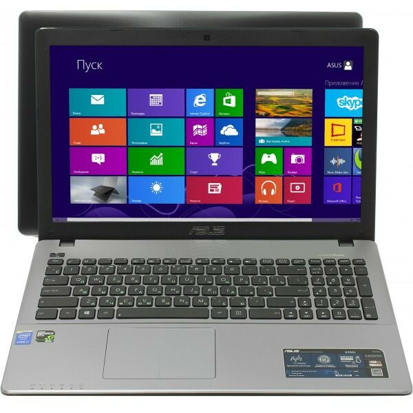 Ноутбуки: Ноутбук Asus K550J i7 4710HQ/6/750/DVD-RW/WiFi/BT/Win 8/15.6" [90NB0682-M01550] фотографии
