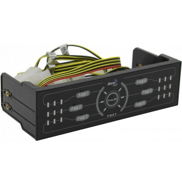 Вентиляторы и охлаждение: Реобас AeroCool F6XT 5.25" панель, 6-ch FanSpeed Controller фотографии