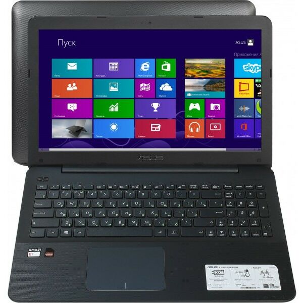 Ноутбуки: Ноутбук Asus X555Y E1 7010/4/500/DVD-RW/WiFi/BT/Win 10/15.6"/1.98 кг [90NB09B8-M00860] фотографии
