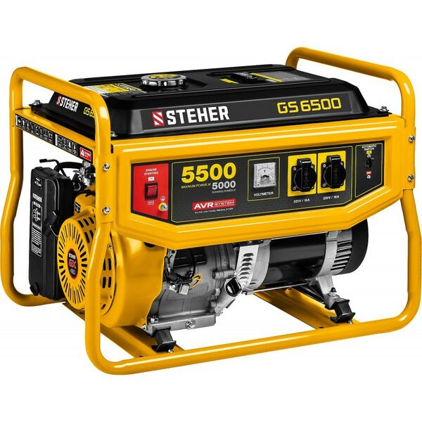 Купить Бензиновый генератор STEHER GS-6500 5500 Вт в интернет-магазине Irkshop.ru