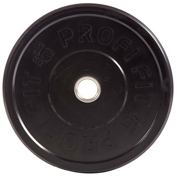 Диски d 50:  Диск для штанги каучуковый, черный D51 мм PROFI-FIT 15 кг фотографии