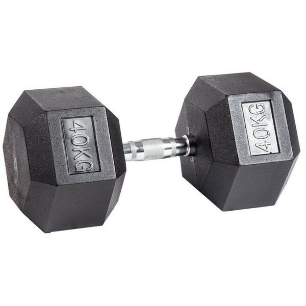 Гантели:  Гантель гексагональная обрезиненная PROFI-FIT 40 кг фотографии