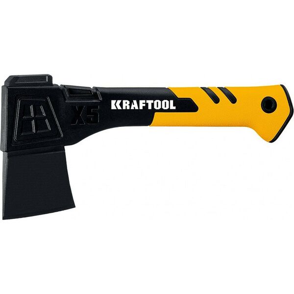 Топоры, колуны: Универсальный топор KRAFTOOL X5 440/620 г в чехле, 230 мм [20660-05] фотографии