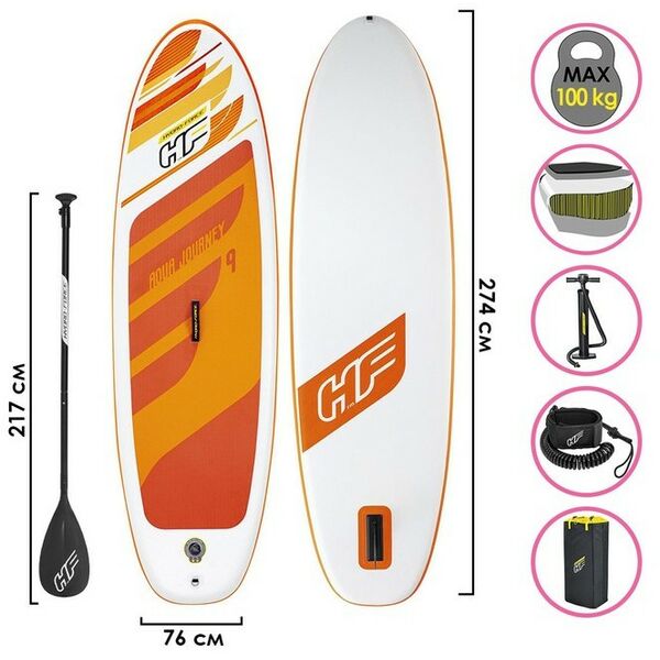 SUP-серфинг: SUP-доска Bestway Aqua Journey 274 x 76 x 12 см [65349] фотографии