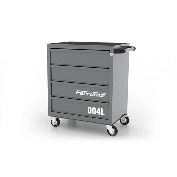 Инструментальные тележки: Тележка инструментальная FERRUM 02.004L-9007 4 полки, серая фотографии