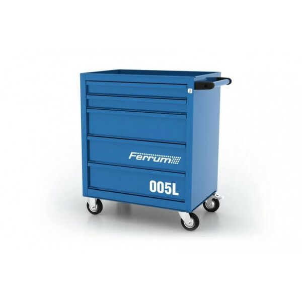 Инструментальные тележки: Тележка инструментальная FERRUM 02.005L-5015 5 полок, синяя фотографии