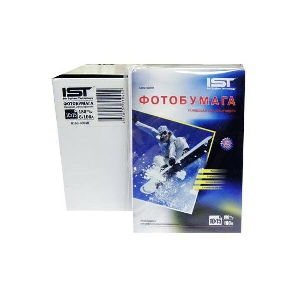 Бумага: Бумага IST G180-6004R A6 (10x15) 180g/m IST 600л глянцевая односторонняя фотографии