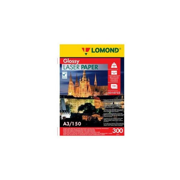 Бумага Lomond: Бумага для лазерной печати Lomond 0310733 A3 300g/m 150л. глянцевая двусторонняя фотографии