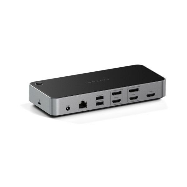 Внешние аккумуляторы, зарядные устройства: Док-станция Satechi Triple 4K Display Docking Station Space Gray цвет серый космос [ST-D4KTM-EU] фотографии