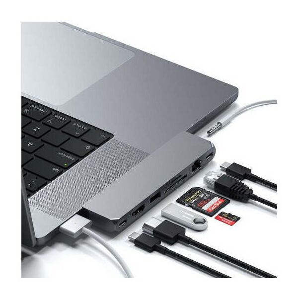 USB концентраторы (USB hub): Хаб Satechi Pro Hub Max цвет серый космос [ST-UCPHMXM] фотографии