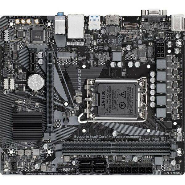 Материнские платы: Материнская плата GigaByte H610M H V3 DDR4 LGA1700 Intel H610 2xDDR4 mATX AC97 8ch(7.1) GbLAN+VGA фотографии