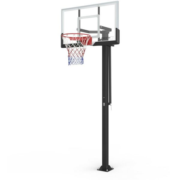 Баскетбол: Баскетбольная стойка стационарная UNIX line B-Stand-TG 54"x32" R45 H230-305 см фотографии